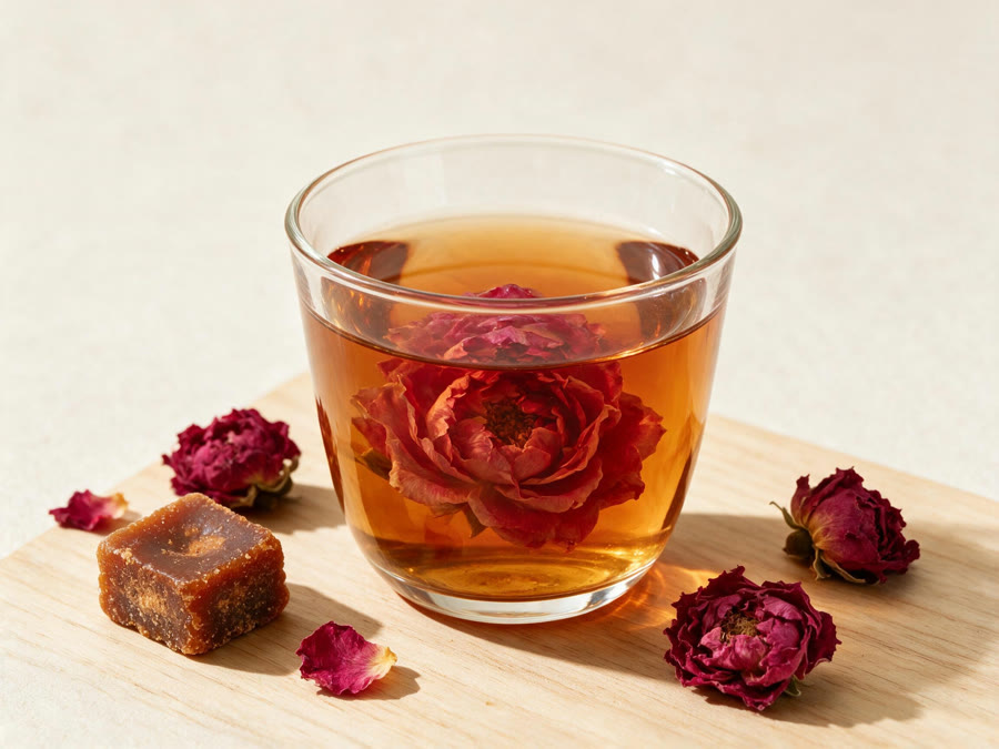 红糖玫瑰花茶